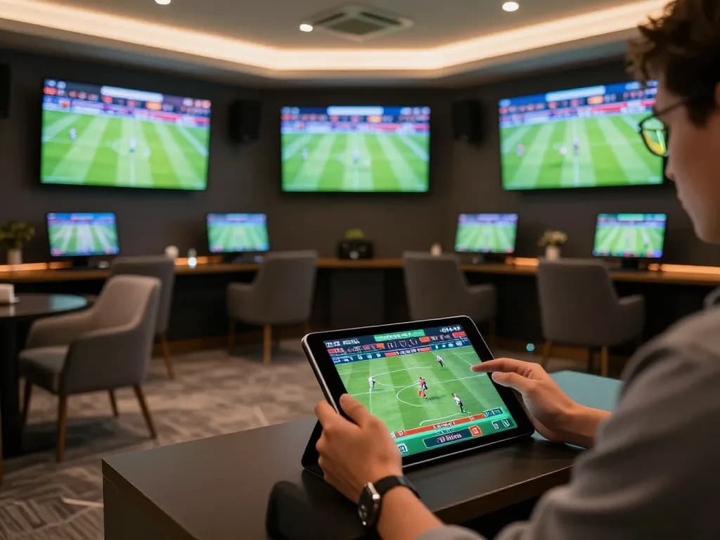 Engage in fb88 đăng nhập for live sports betting excitement on a modern tablet setup.