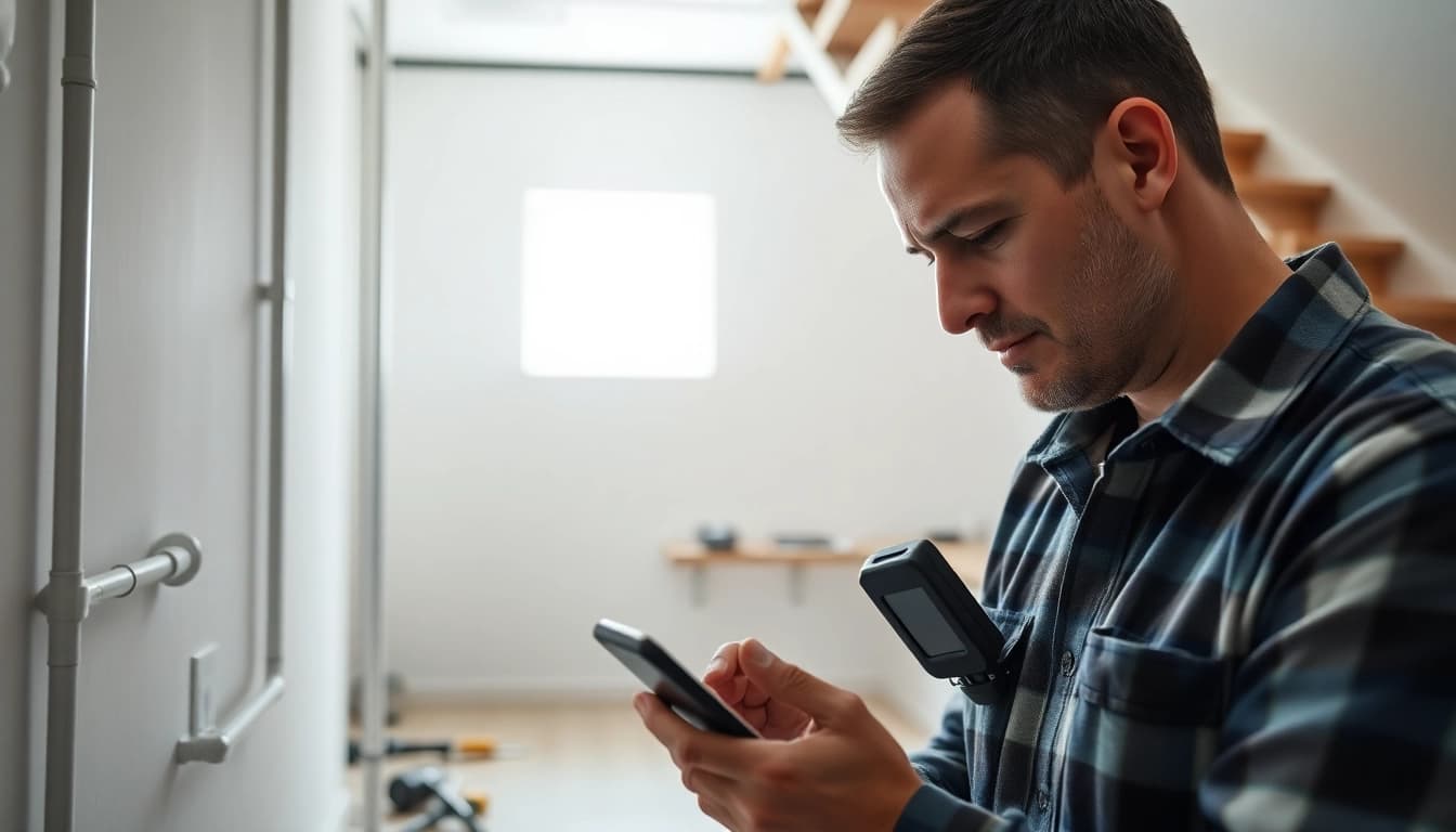 Leak Detection Near Me specialist precisely identifies hidden leaks using advanced technology in a residential setting.
