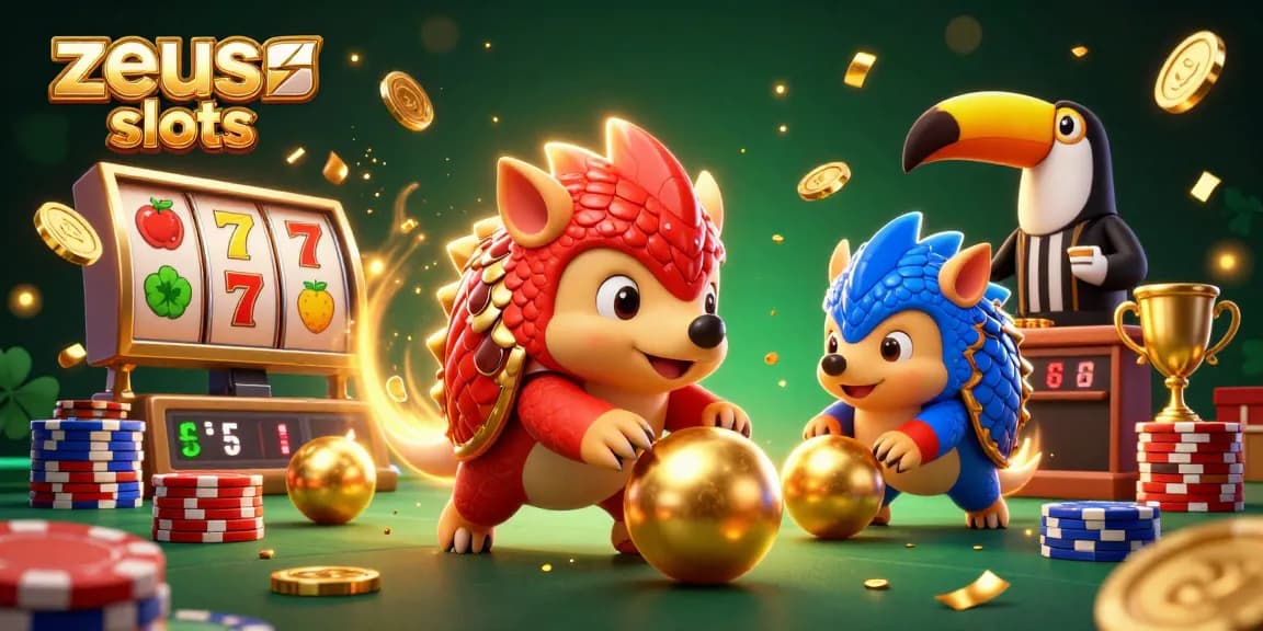 Experience thrilling gameplay with zeus slots featuring animated pangolins and dynamic casino elements.