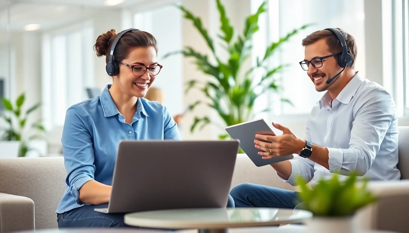 Streamlined process showing fast warranty claim decisions in a professional office setting.