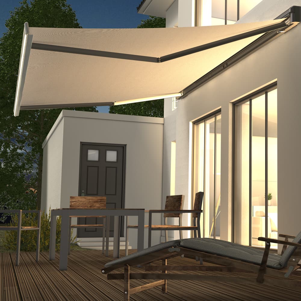 Markise 5m elektrisch elegant und funktional | ADA-Wintergarten