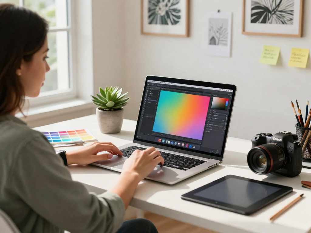 Use the paint-bucket tool effectively in a vibrant creative workspace.