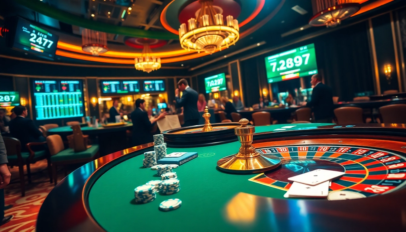 Players strategizing bets on lô kép 247 at a luxurious casino table.