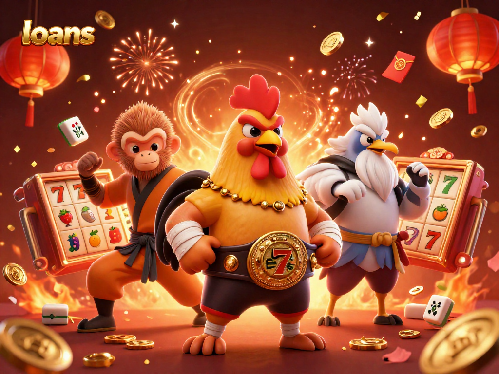Experience exhilarating loans action in a dynamic casino scene with vibrant characters and game elements.