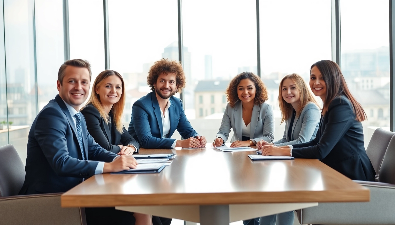 Business meeting representing luxembourg soparfi benefits with diverse professionals discussing strategies.