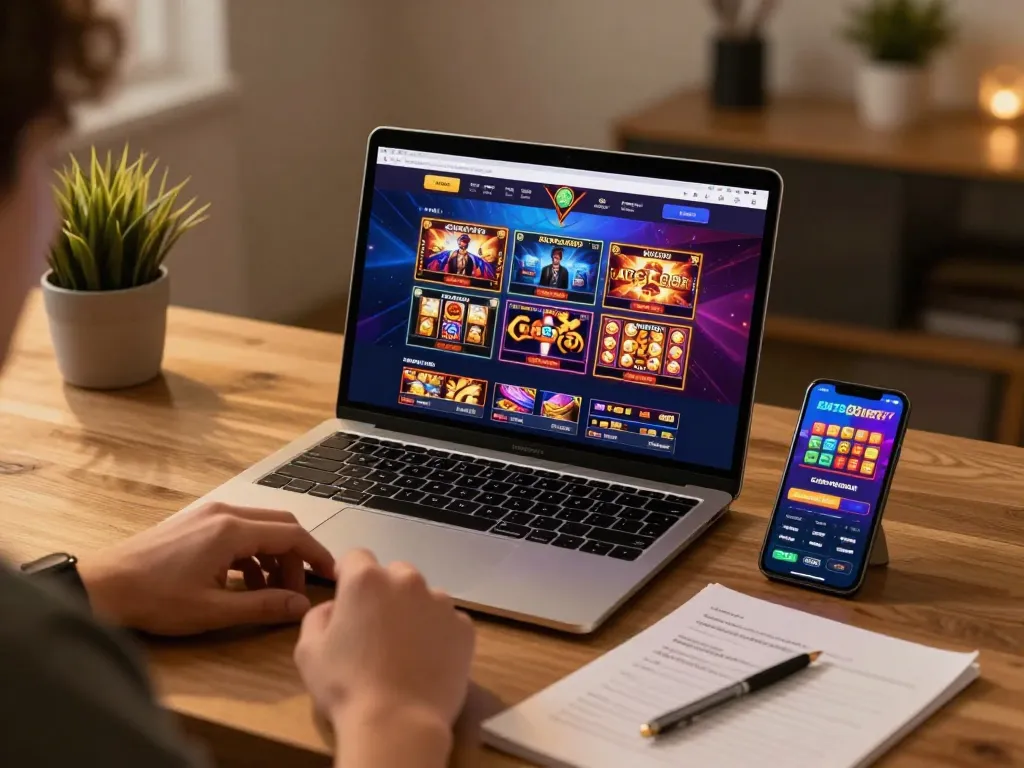 Engaging online casino gameplay with AE 888 interface showcasing slots and live dealers.