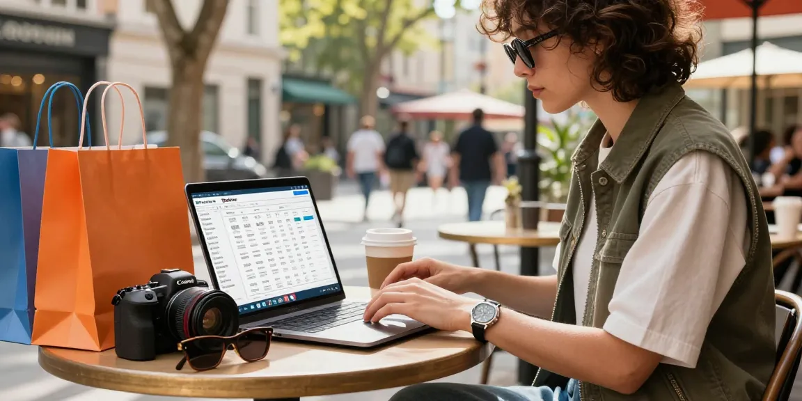 Discover Oopbuy spreadsheet shopping trends in an urban café setting.