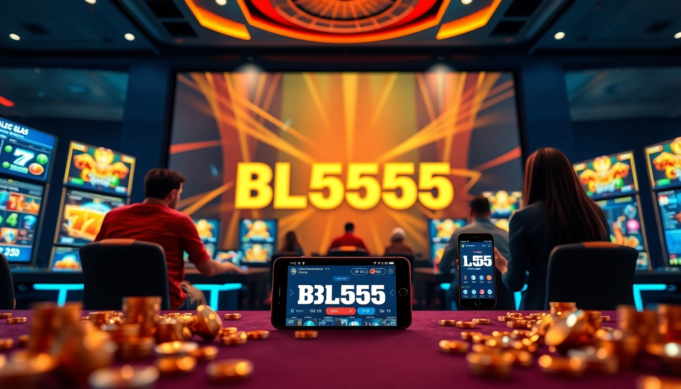 Exciting gaming action at BL555 online casino featuring vibrant slot games and sports betting.