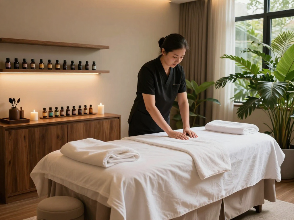 Experience premium massage therapy with mantra88 in a calming spa setting.