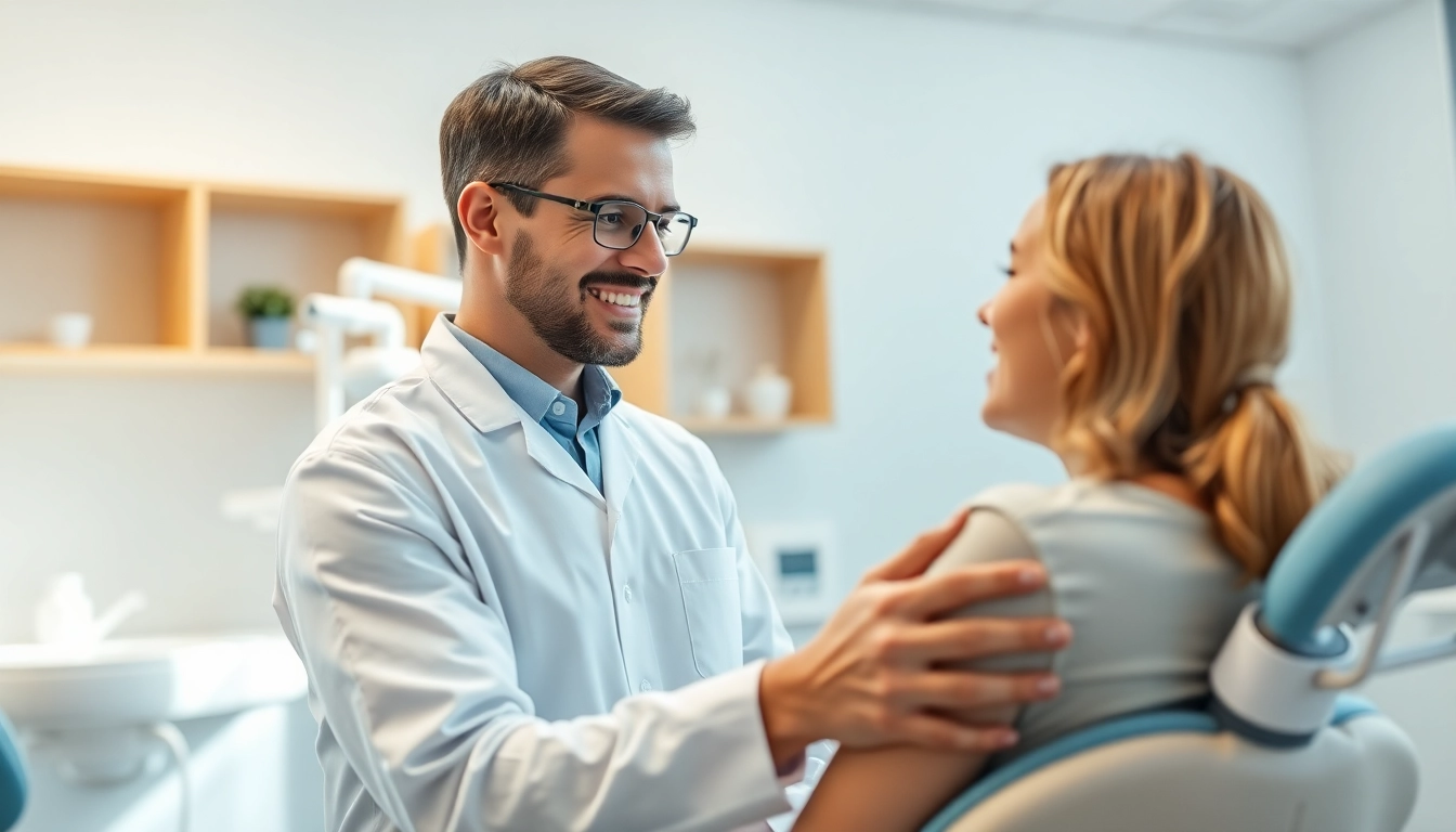 Dentist in Tinley Park IL providing compassionate care to a patient.