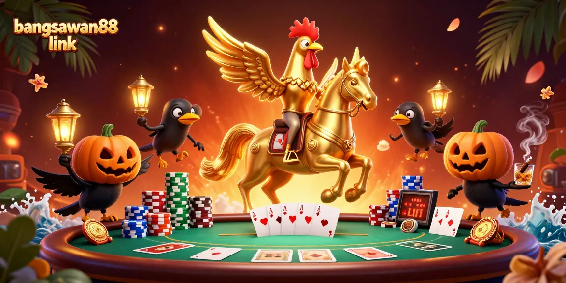 Experience the thrills of bangsawan88 link with vibrant gaming elements in a lively casino scene.