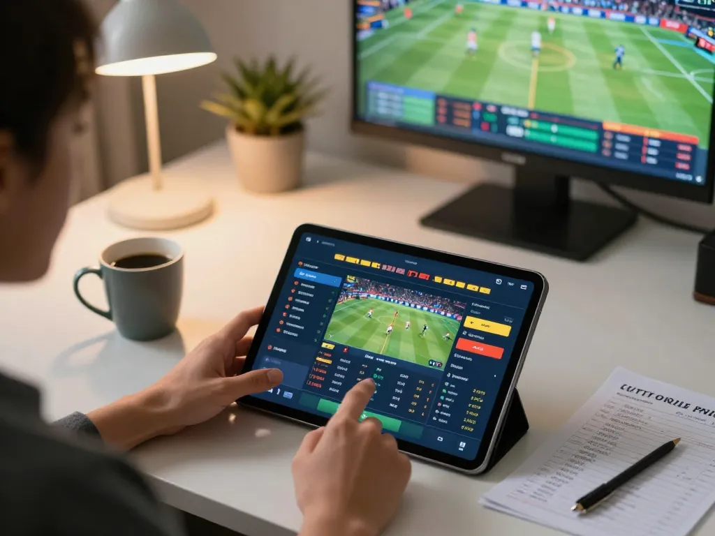 Betting exciting sports on vaobet app with vibrant atmosphere at home setup.