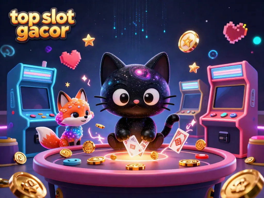 Menangkan permainan di top slot gacor dengan ilustrasi kucing galaksi yang mencuri chip emas
