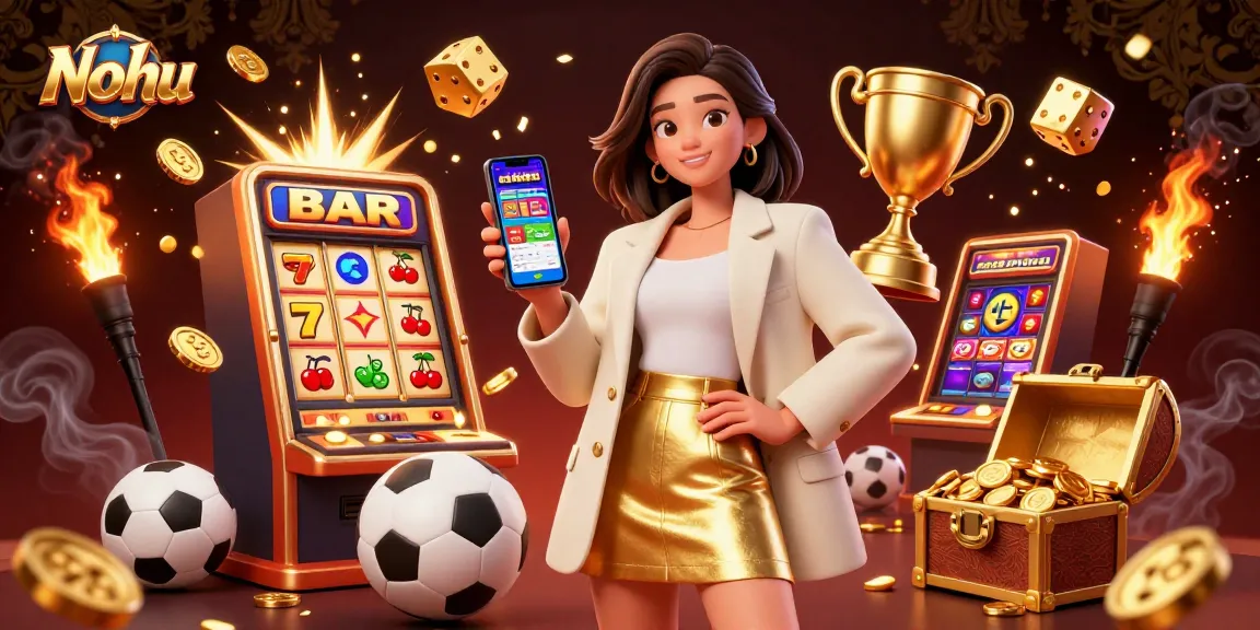 Nohu players enjoy thrilling action with vibrant slots and engaging trophy displays.