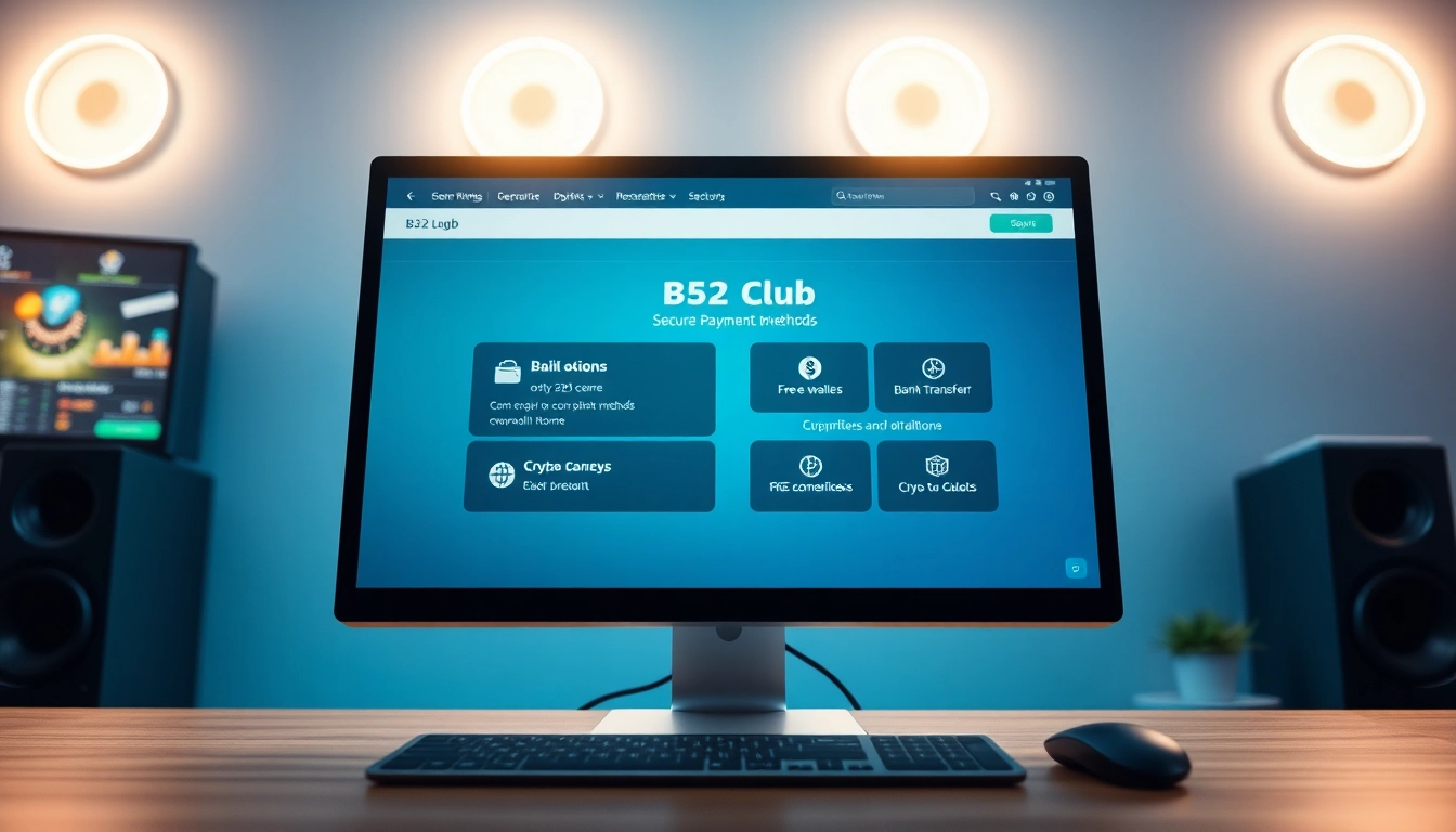 Secure payment options for nạp tiền b52club displayed on a gaming interface