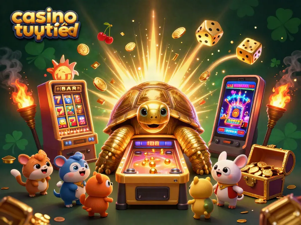 Trải nghiệm casino trực tuyến tuyệt vời với chú rùa vàng khổng lồ và những trò chơi sôi động.