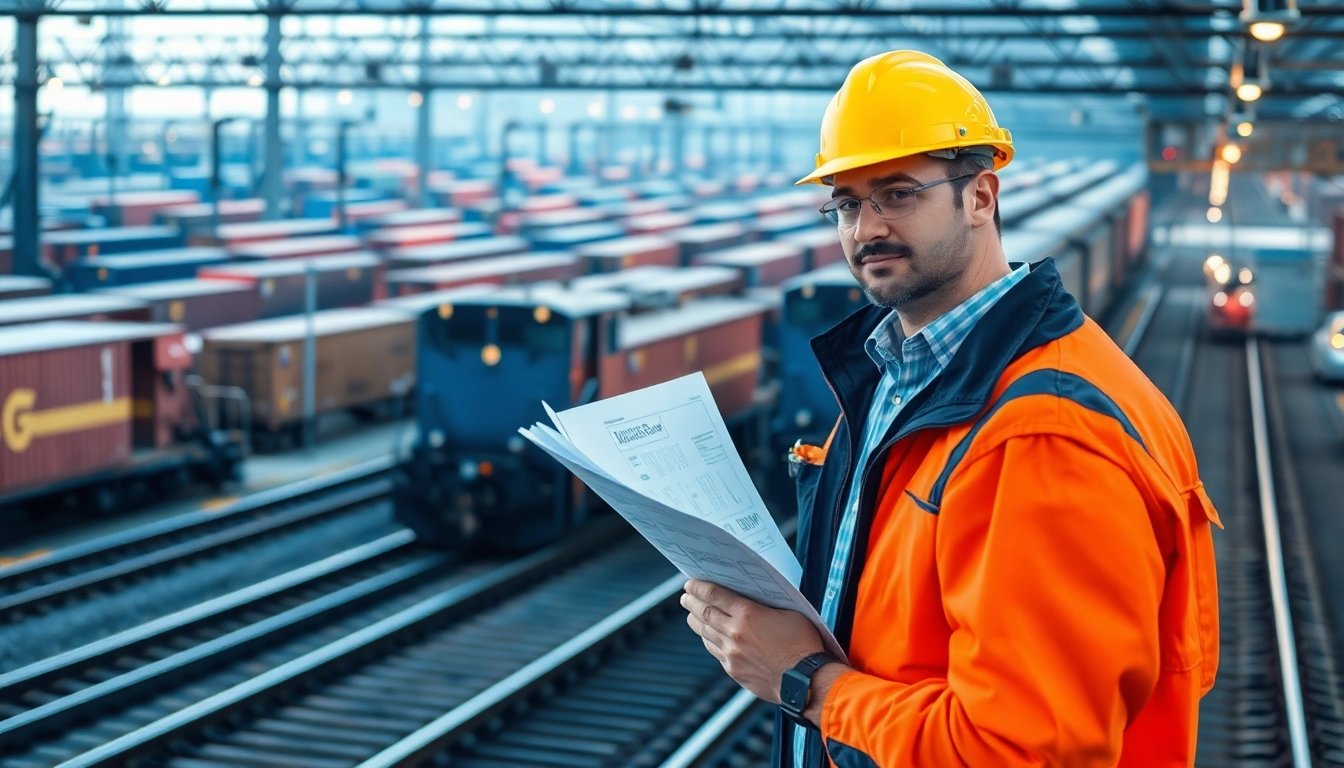 Analyze North American rail services operations with a focused inspection in an industrial yard.