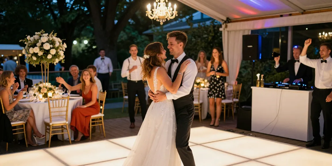 Hochzeit DJ Berlin: Begeisterte Gäste tanzen zur Musik eines professionellen DJs bei einer Feier in Berlin
