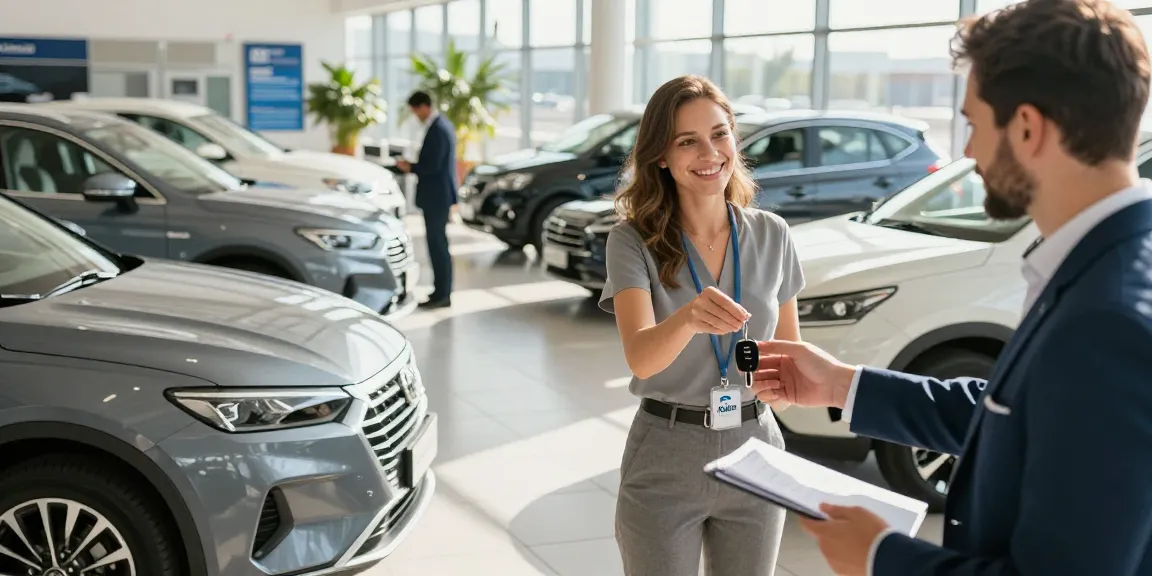 FlexRent car rental service at Chișinău Airport, showcasing professional staff and diverse vehicle options.