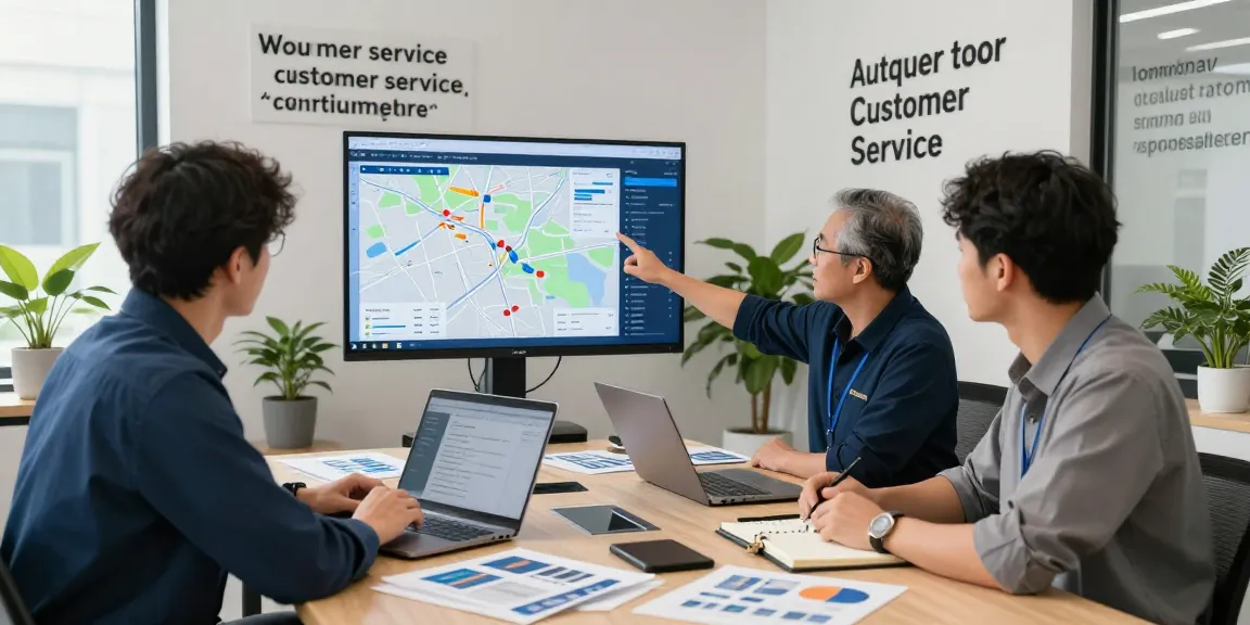 Dynamic meeting showcasing Local SEO for contractors strategies in a busy office environment