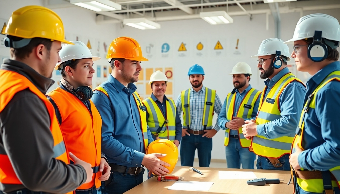 Engaged participants in construction safety classes learning essential skills and techniques for workplace safety.
