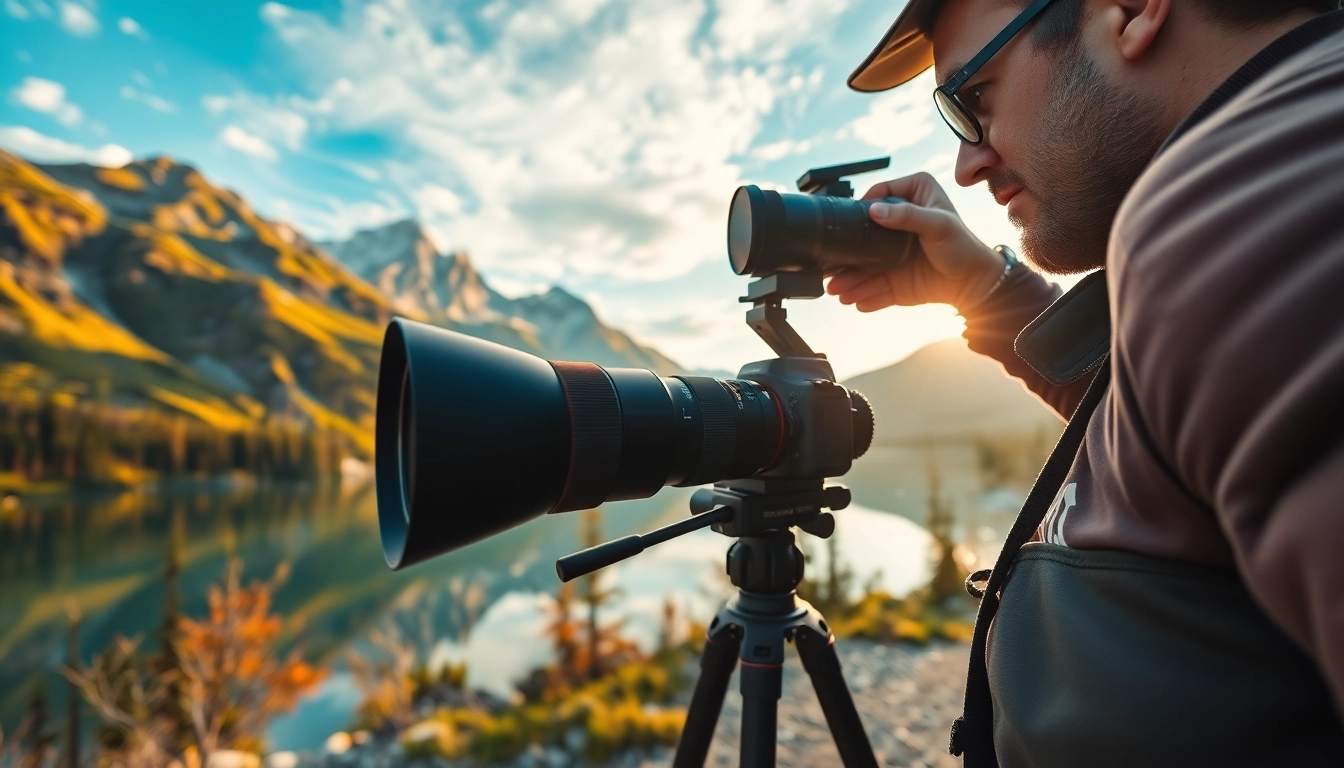 Capture stunning views with the Insta360 X5, showcasing its sleek design and photography features.