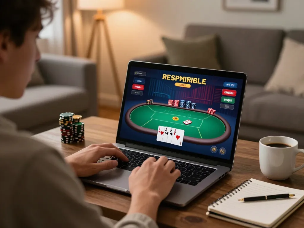 Experience the strategic gameplay of poker at home with 33nn, showcasing cozy and responsible entertainment.