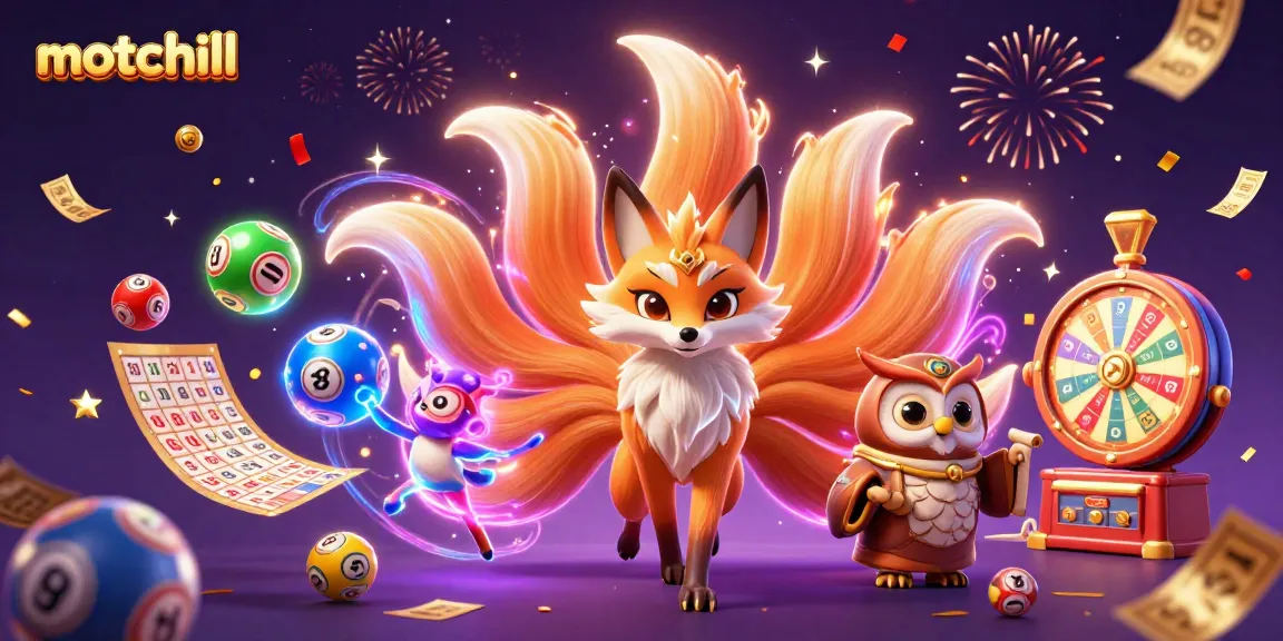 Experience the vibrant thrills of motchill through this dynamic, colorful illustration filled with gambling elements.