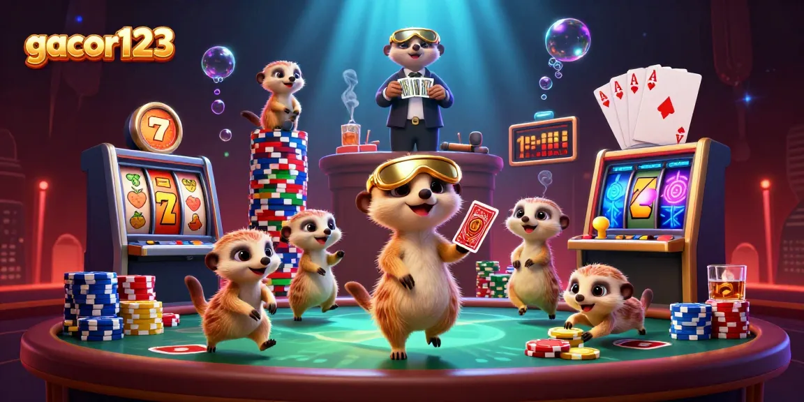 Experience exciting gaming action with gacor123 slot offerings in a vibrant meerkat casino.