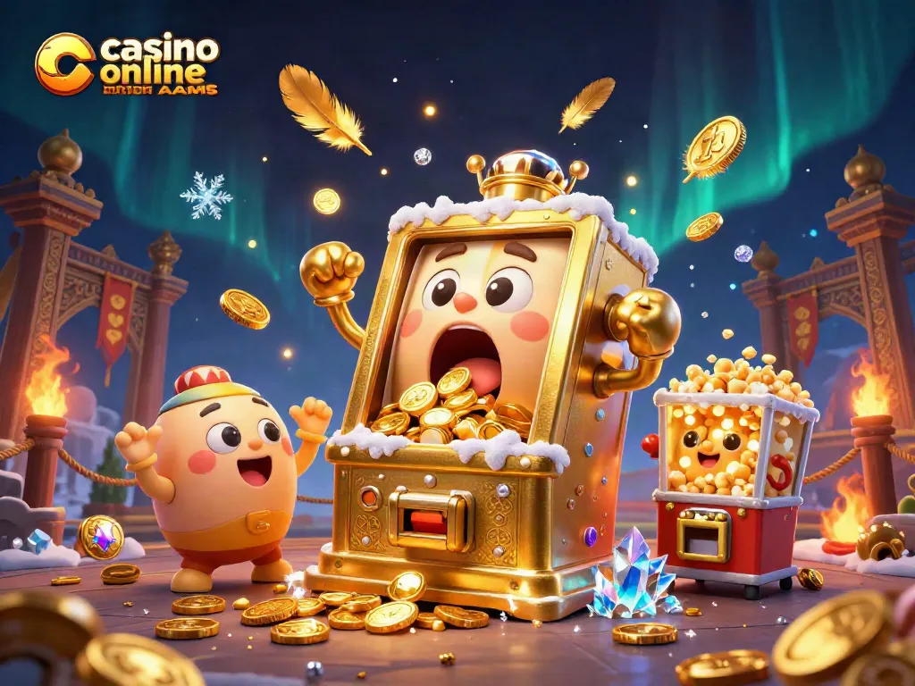 Scopri il mondo dei casino online non AAMS con una slot machine dorata che festeggia un jackpot.