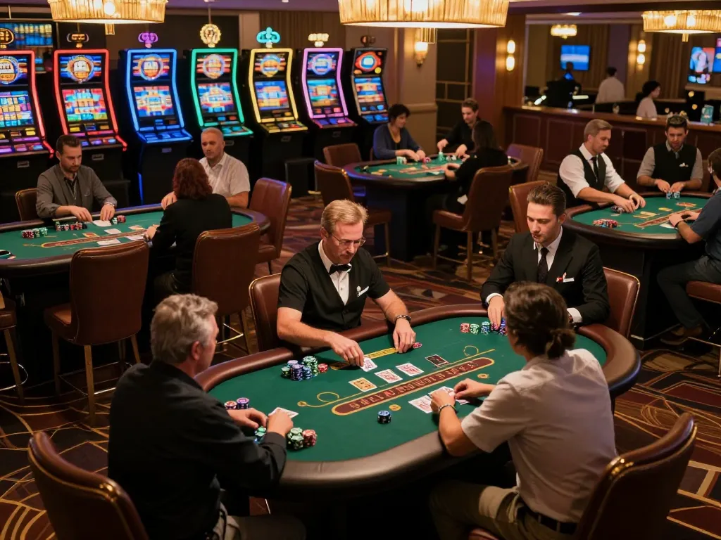 Action-packed scene of players engaged in blackjack at 789clubgo casino, showcasing excitement and strategy.