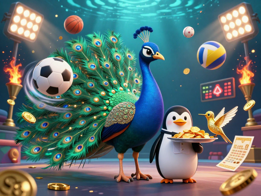 Experience the excitement of net88 with a vibrant 3D casino scene featuring dynamic sports elements and engaging characters.