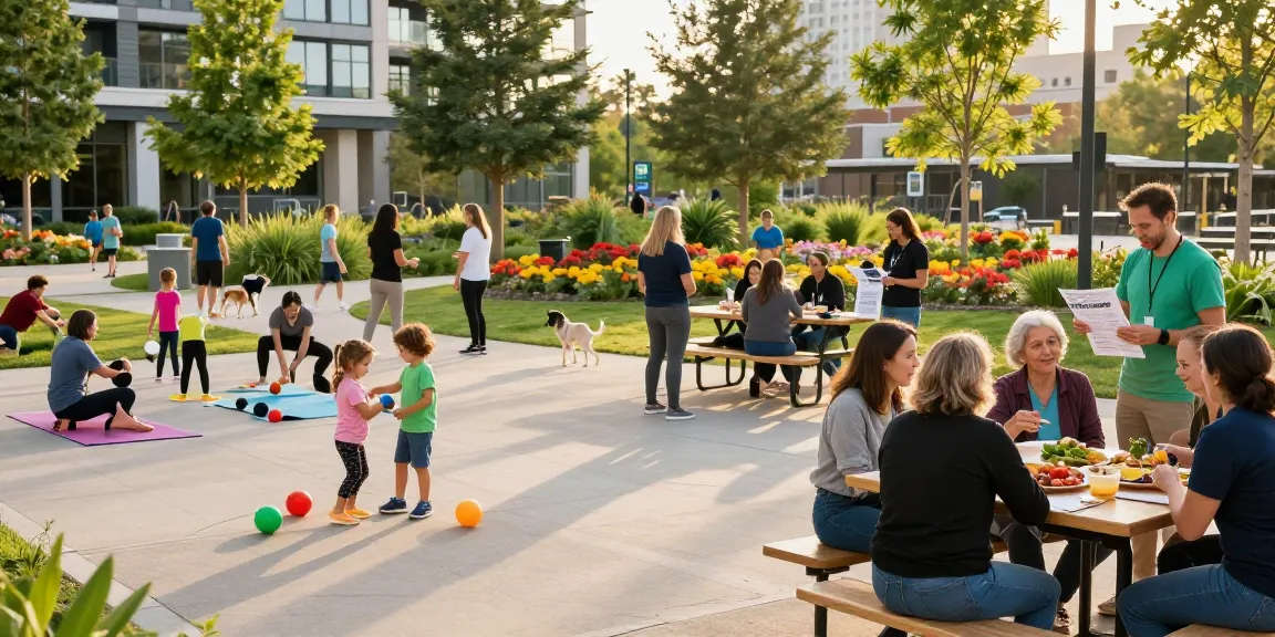Community event showcasing neighborhood connections around https://forumup.org/shop/search.php?ca_id=&addr1=&addr2=&addr3=&schKeyword= with joyful interactions.
