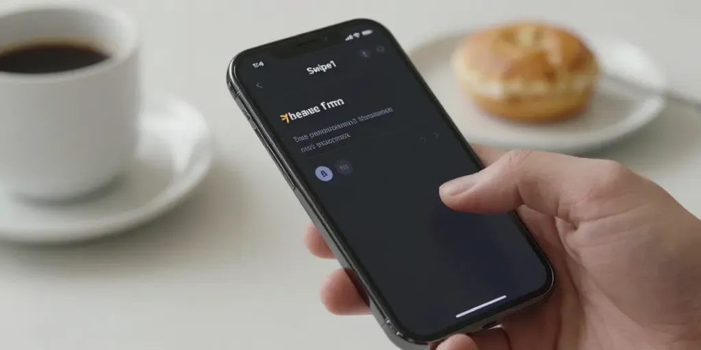 Close-up of the Swipe1 app interface, illustrating a lively 予測市場 interaction.