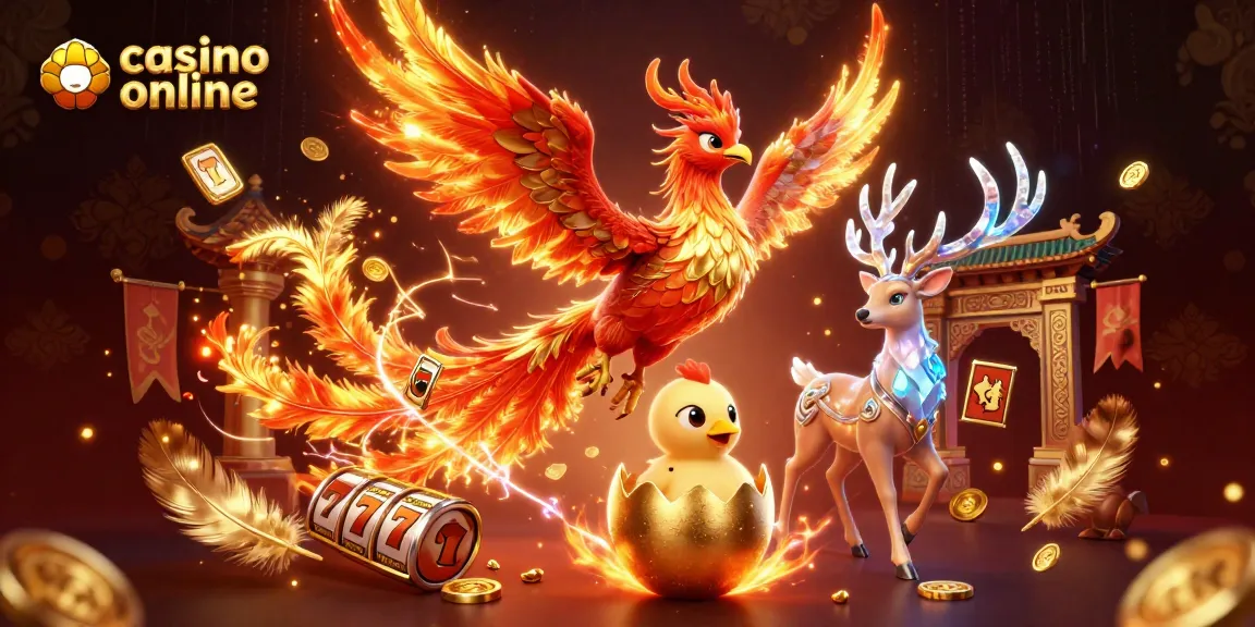 Experience thrilling gameplay at casino online with vibrant phoenixes and rich symbols.