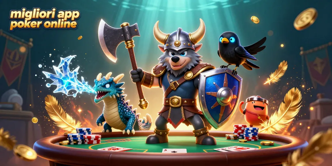 Gioca alle migliori app poker online con questa scena di una battaglia tra un guerriero lupo e un drago.