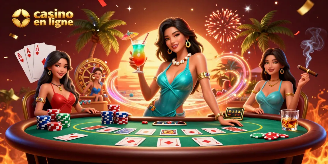 Engagez-vous avec des jeux passionnants au casino en ligne mettant en avant des éléments de casino vibrants et un cadre glamour.