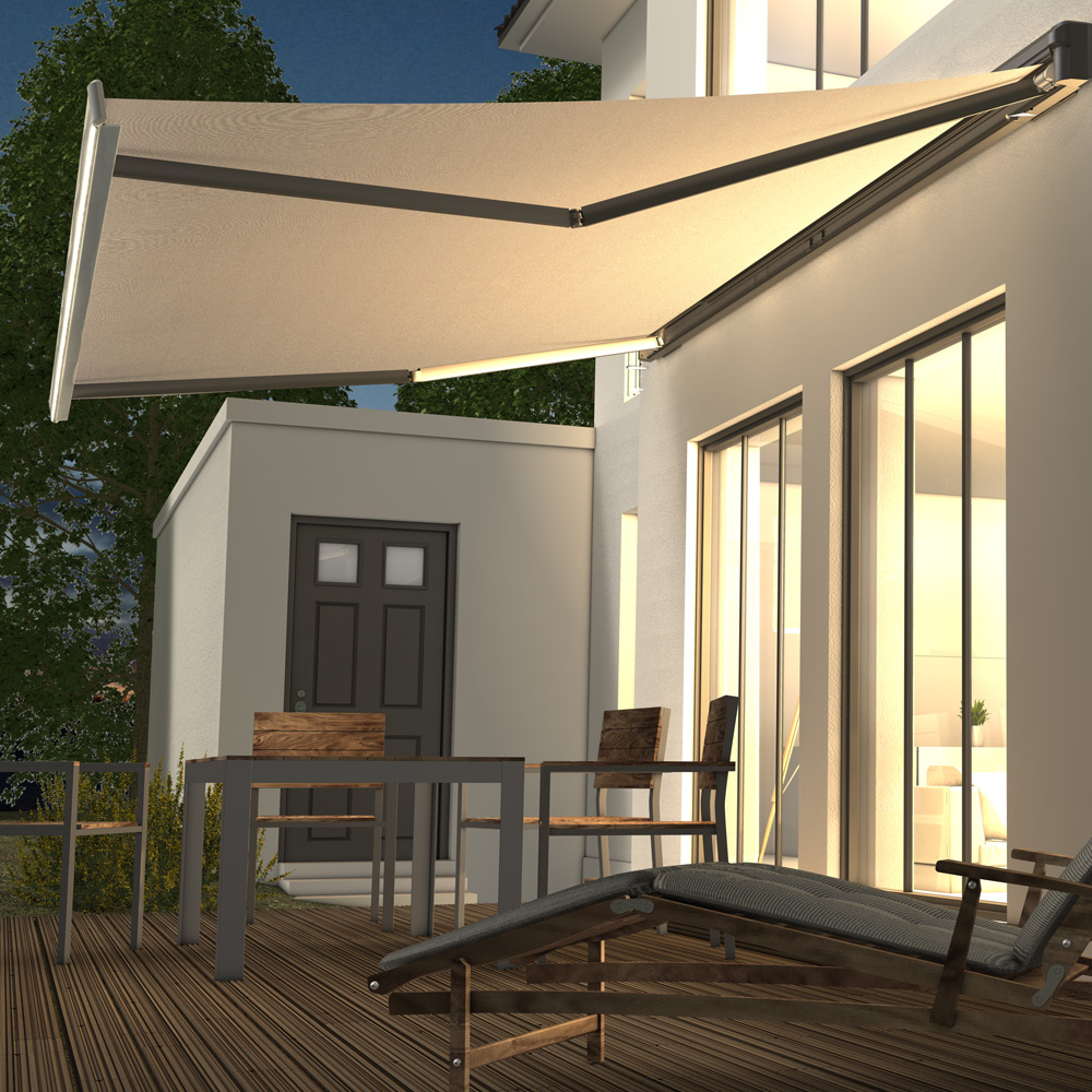 Markise 5m elektrisch elegant und funktional | ADA-Wintergarten