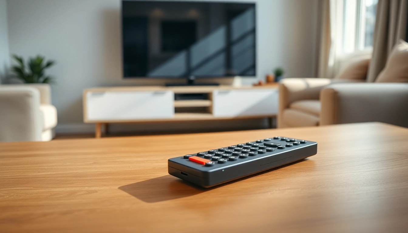 Bedienung einer Panasonic Universal Fernbedienung für TV Zubehör zur einfachen Steuerung.
