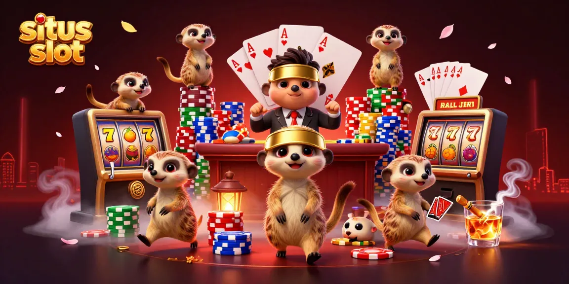 Engage with situs slot excitement as meerkats run a vibrant casino with dynamic gaming elements.