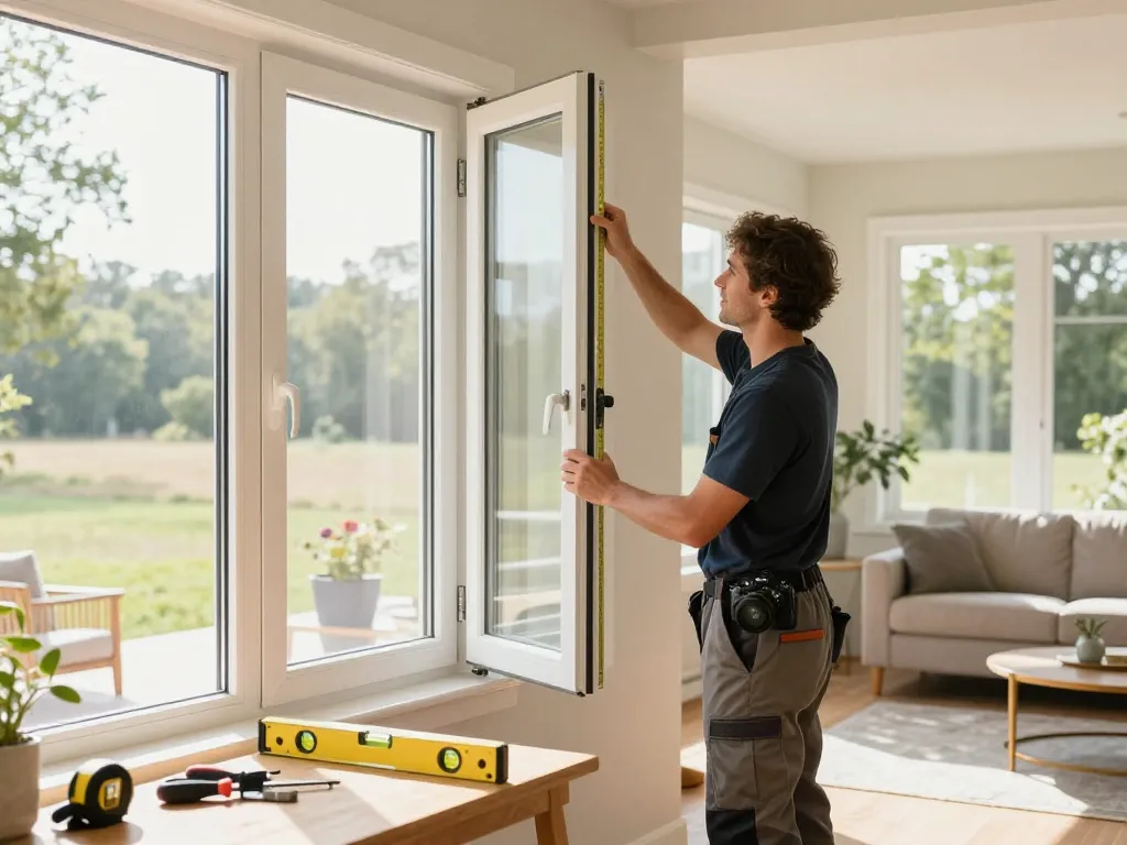 Professional window replacement services NH in a bright home environment, showcasing installation of energy-efficient windows.