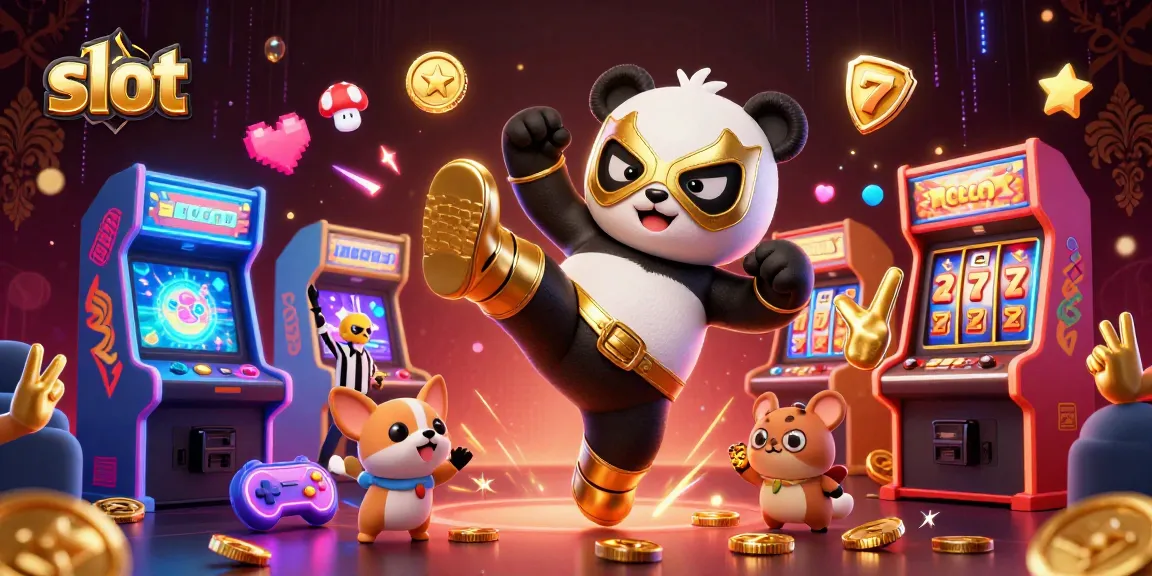 Experience thrilling slot action with cute characters and vibrant casino elements.