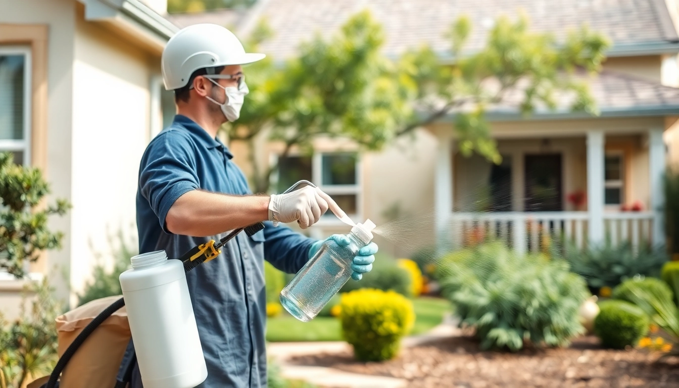 Applying liquid termite treatment effectively in a residential area for termite control.
