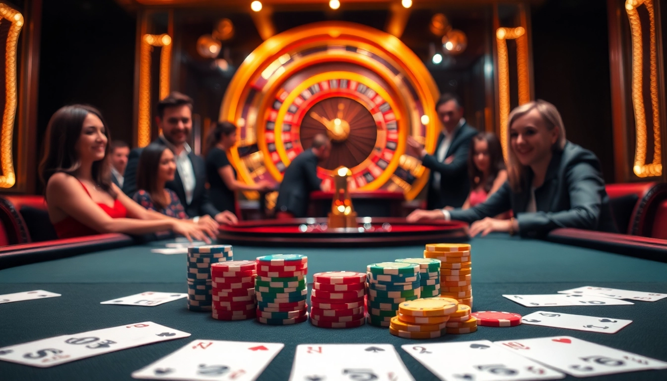 Rasakan aksi kit4d toto bersama para pemain di meja poker mewah dengan roda roulette yang menyala.