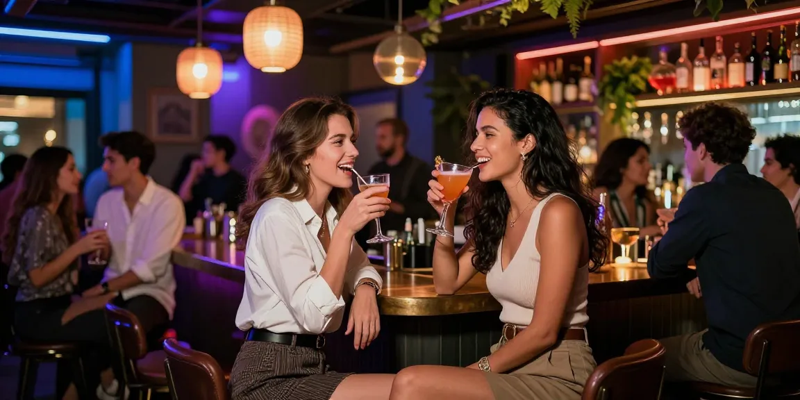 Hình ảnh gái gọi trong một quán bar đẳng cấp, thể hiện không khí sôi động và sang trọng.