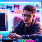 Masuk ke login lapak303 game dengan pemain yang fokus di ruang permainan yang penuh energi.