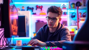 Masuk ke login lapak303 game dengan pemain yang fokus di ruang permainan yang penuh energi.