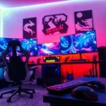 Experience the RR88 gaming setup with vibrant RGB lighting and high-end gear.