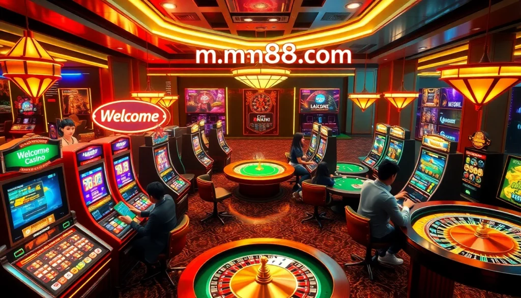 Experience thrilling online gambling at mm88.com with vibrant slot machines and engaging poker action.
