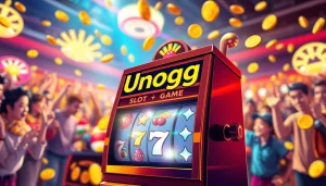 Menangkan jackpot dalam Unogg slot game dengan mesin slot penuh warna dan simbol menarik.